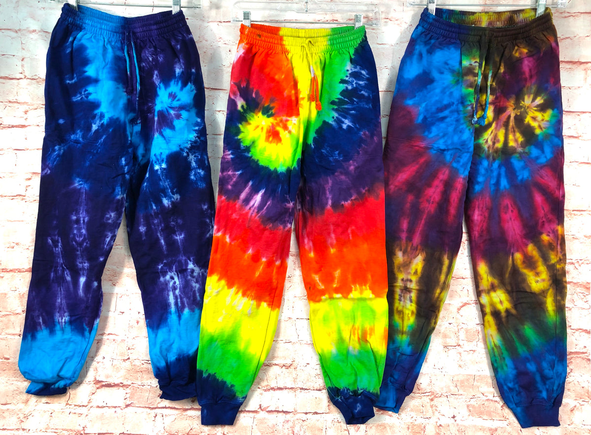 Tie dye sweatpants rainbow sale